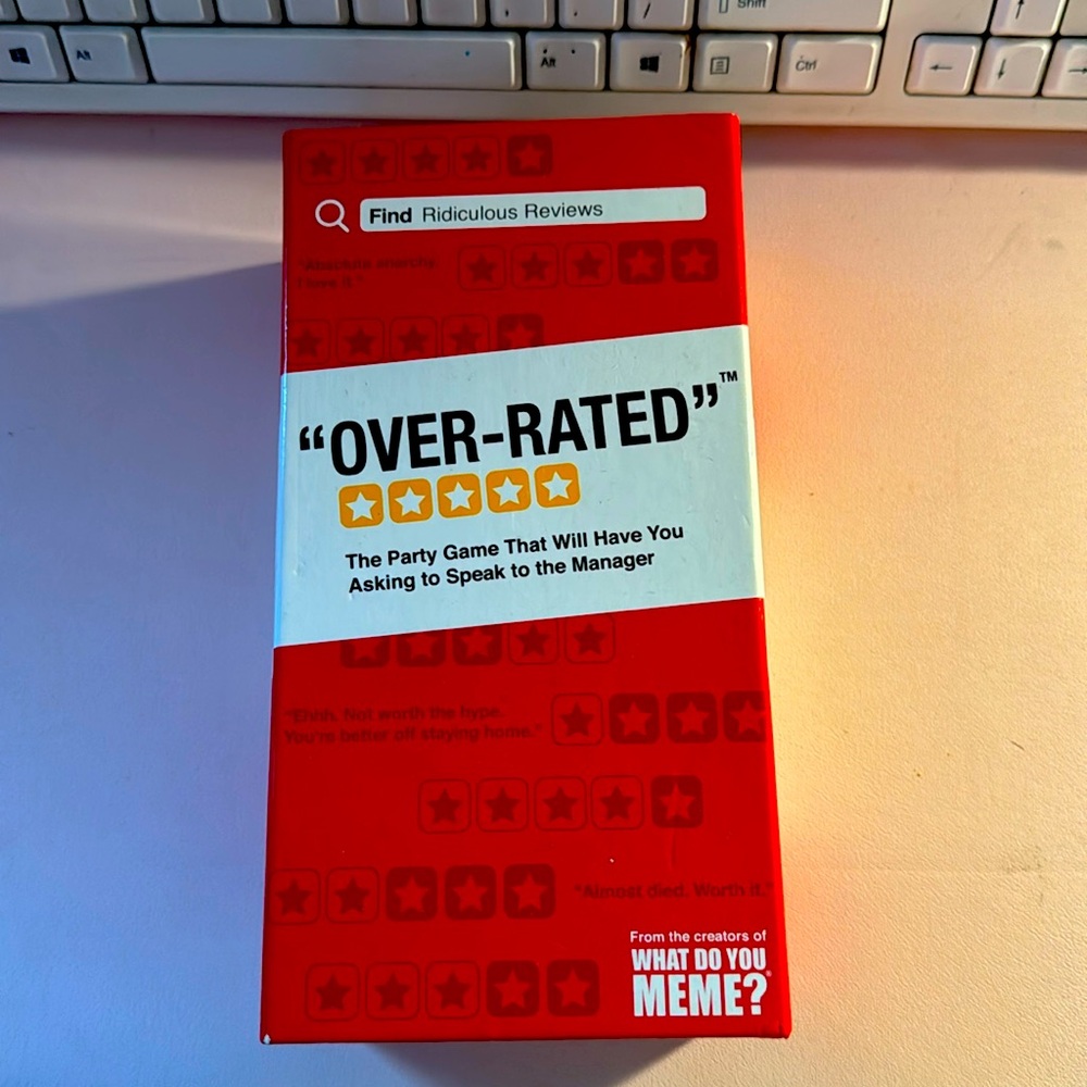 OVER-RATED Card Game